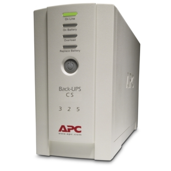 APC Back-UPS 325, 230 V, IEC 320, ohne Auto-Shutdown-Software, Batterie 12V, 7.0Ah, 0,325 kVA, 210 W, 320 J, IEC 60320, Plombierte Bleisäure (VRLA), 6 h BK325I
