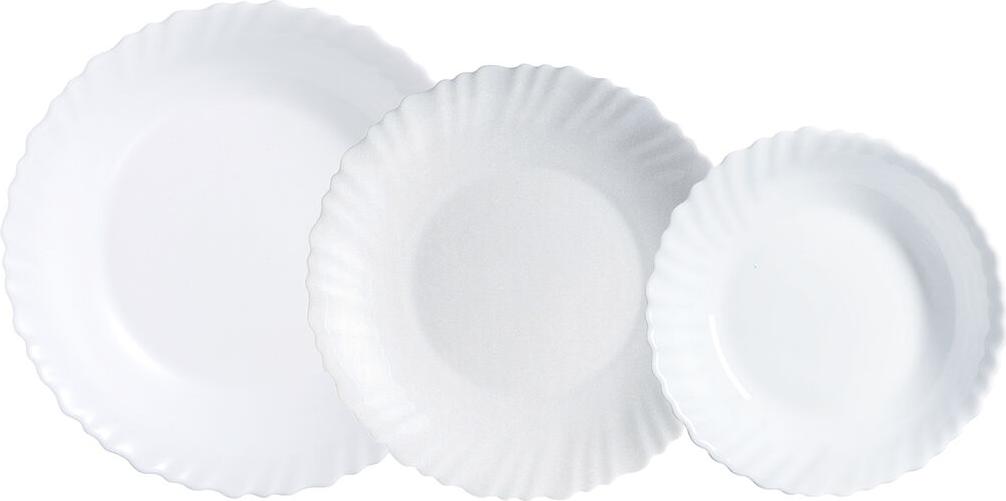 Geschirr Luminarc Feston Weiß Glas 18 Stücke