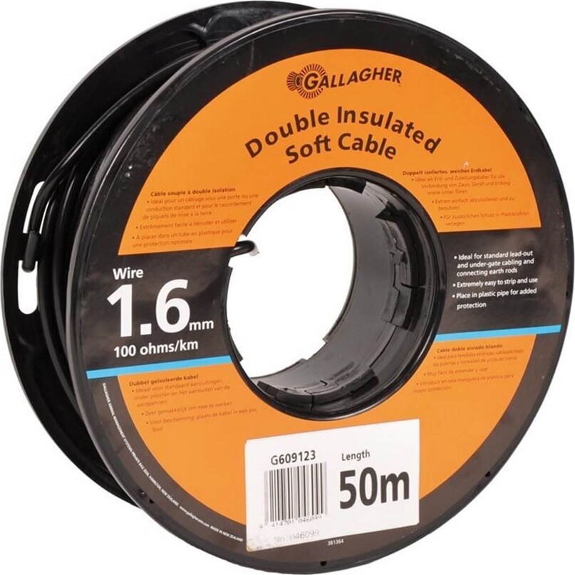 Gallagher Erd-/Zuleitungskabel 1,6mm 50m 100 Ohm/km 021604