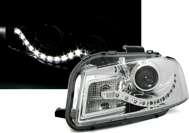 Eagle Eyes® Eagle Eyes Scheinwerfer Set für Audi A3 8P + 8PA Sportback, Bj. -6/2008 Halogen AD045-B2W10