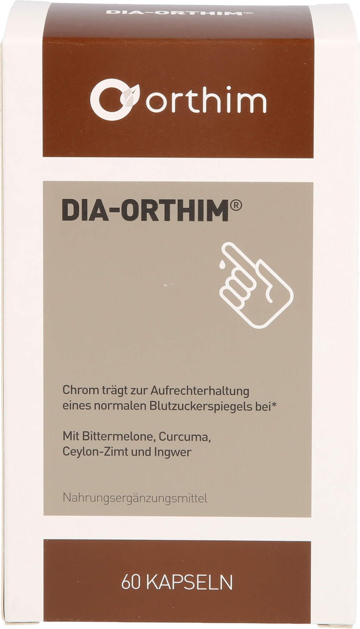 Orthim GmbH & Co. KG DIA-orthim Kapseln tragen zur Aufrechterhaltung eines normalen Blutzuckerspiegels bei, 60 St. Kapseln 11015306
