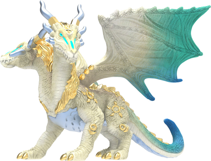Alltoys Recur RL096 Mythischer Drache - Heller Drache 14 cm Fantasie 473421010