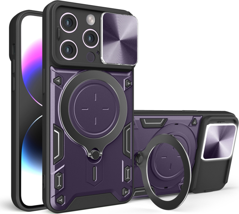 Techsuit CamGuard Pro Zadný kryt pre Apple iPhone 16 Pro Max - Fialový