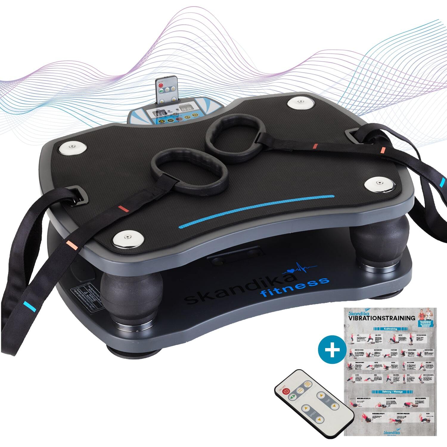 Skandika Vibrationsplatte 500 mit 3D Vibrations Technologie, Schwarz MT-1087