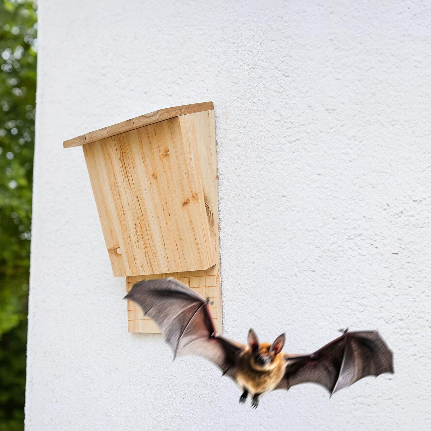 Northix Fledermauskästen, Holz, 2er-Pack, Naturschutz