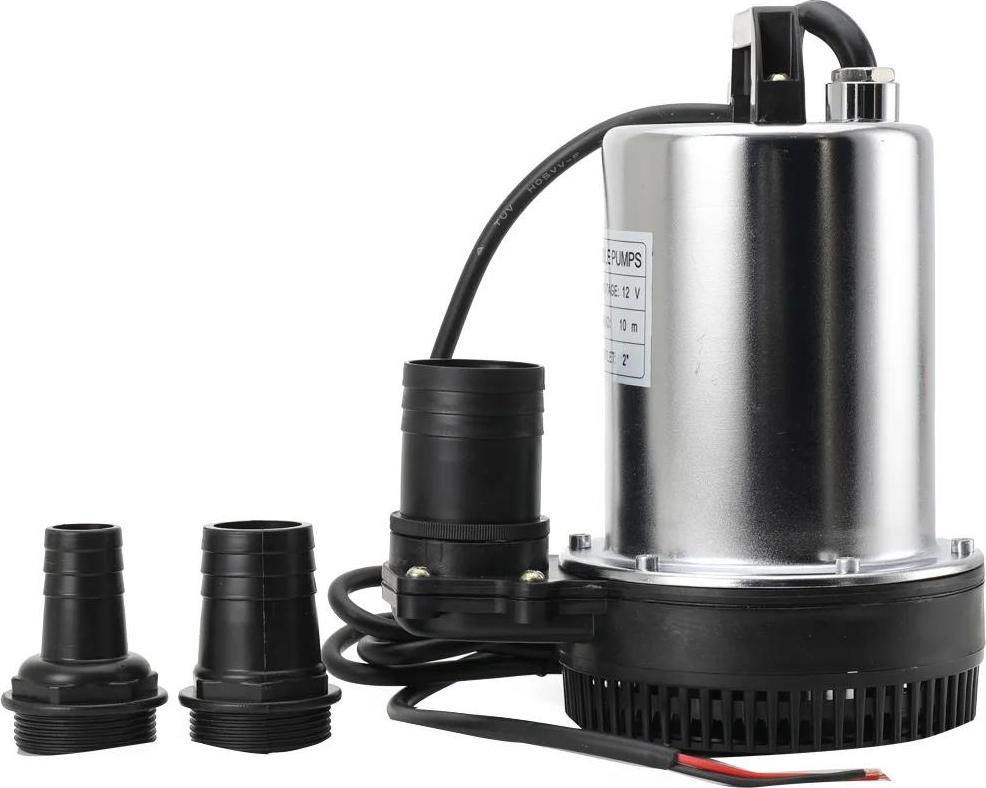 Čerpadlo na odpadovú vodu - Ponorné čerpadlo - Prevádzkové napätie 12 V - Zástrčka EÚ - Prietok 6000 l/h - Pre septik a žumpu - Odvodnenie rybníkov a povodní