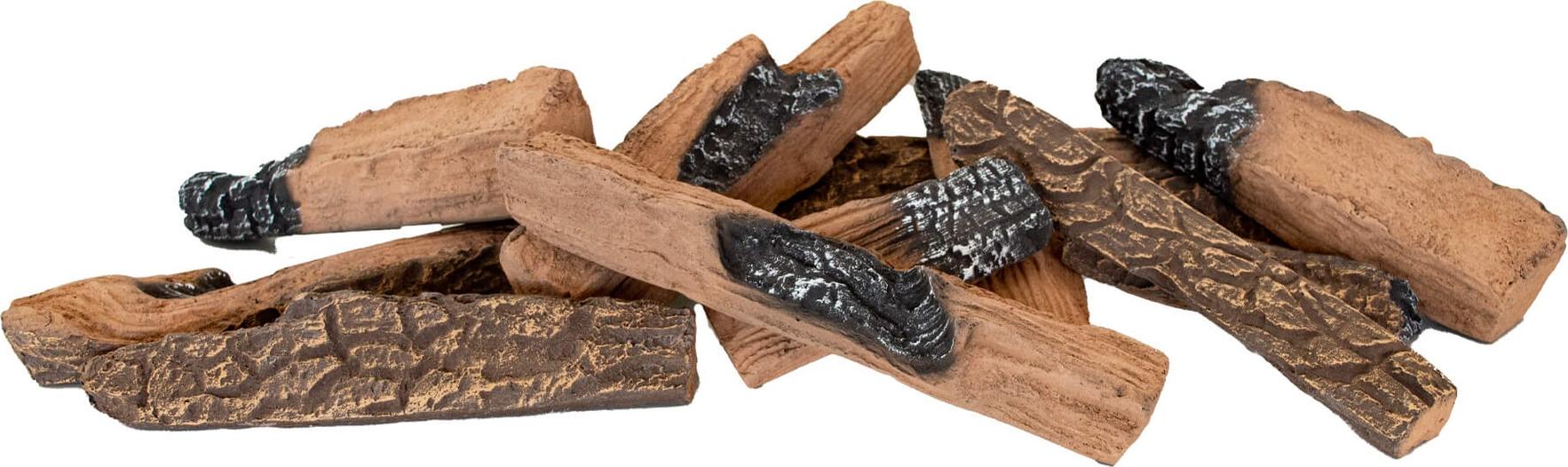 Xaralyn Realistisches Holzscheit-Set - Holzset XL Forest - 11 Keramikscheite - für Elektrokamine