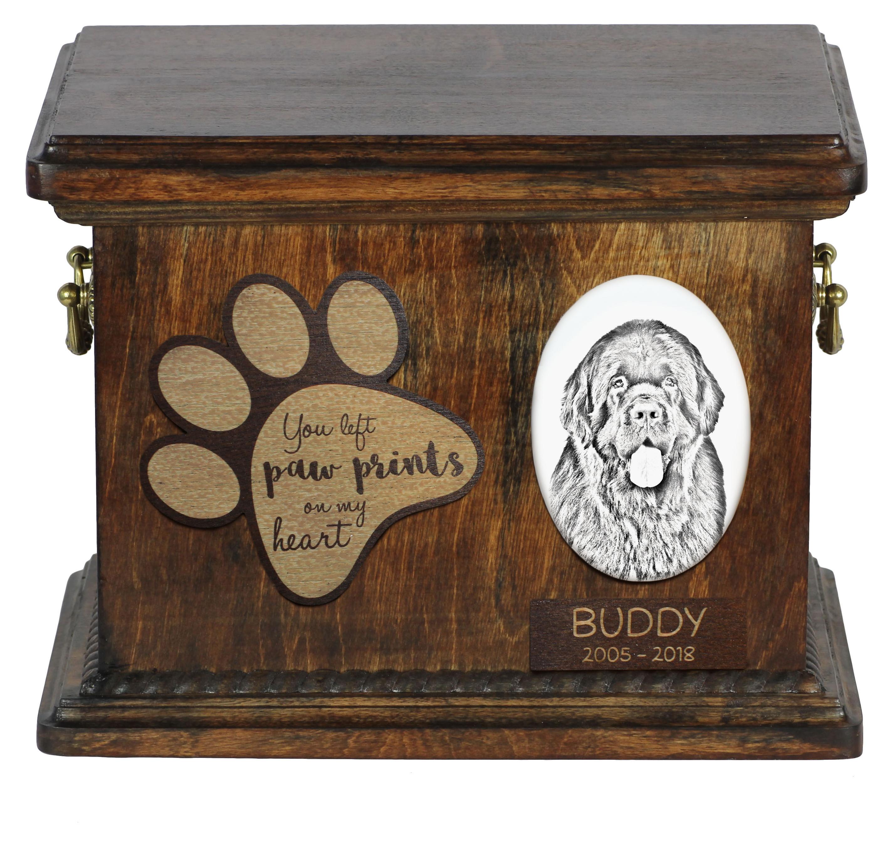 Neufundländer, Newfoundland - Hund Ascheurne, personalisierte Ascheurne mit Foto, Hund Ascheurne von der Marke Art-Dog