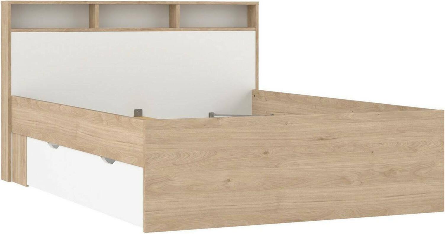 Dmora Halbzweckbett Blanchette Braun mit Stauraum