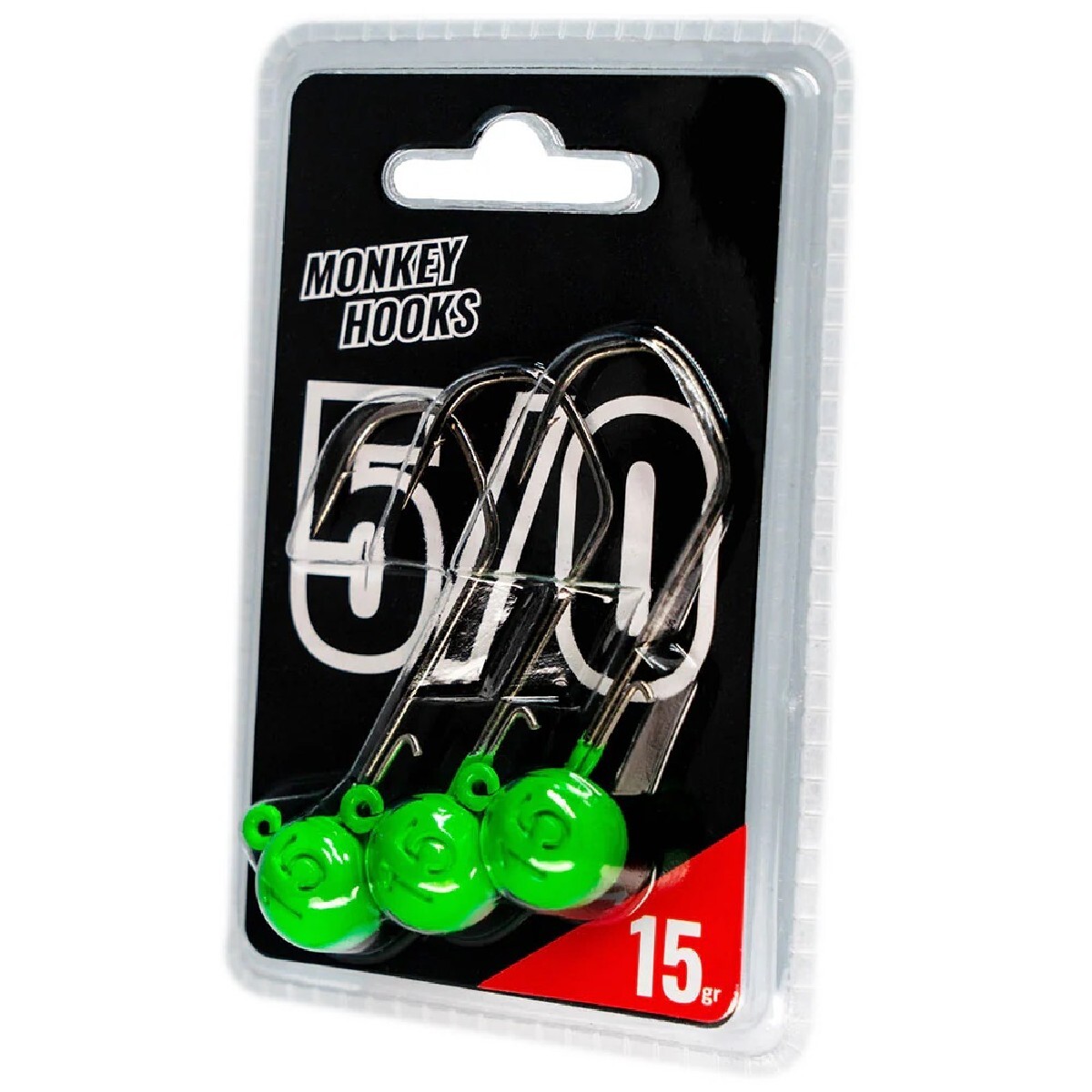 Monkey Lures Monkey Hooks Green 3st. 5/0 5 gr MH50GW05