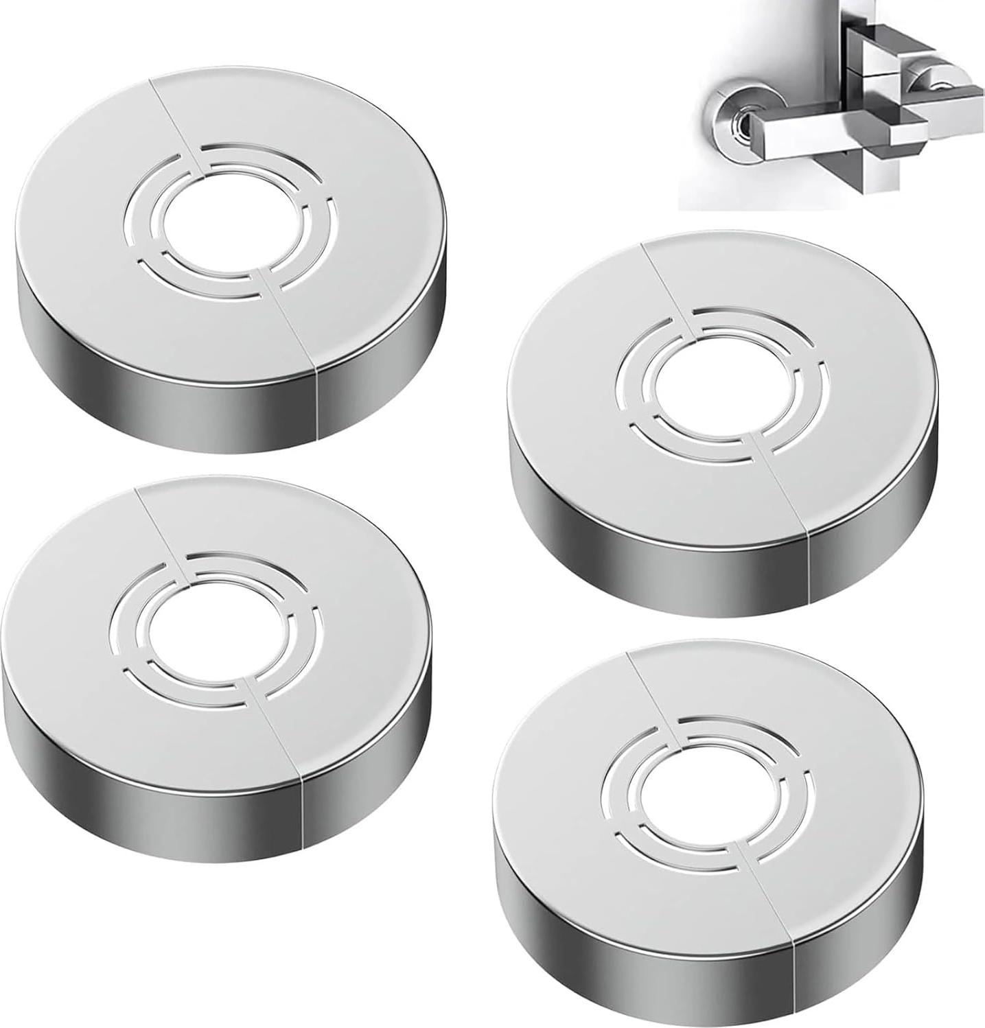 Markenlos Radiatorrohrabdeckung, Wandrohrabdeckung, schwarze Rosette, Duscharmatur-Rosetten, Schlauchabdeckung - 4 Stück