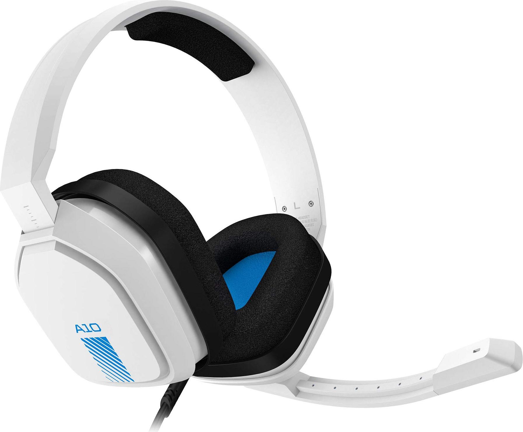 ASTRO Gaming A10, Kábel, Hranie, 20 - 20000 Hz, 757 g, Slúchadlá s mikrofónom, Modrá, Biela