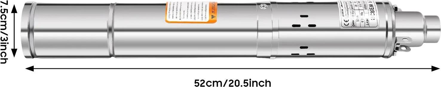 StarTech Unterwasser-Tiefbrunnenpumpe - Schraubpumpe - 3 V - EU-Stecker - Edelstahl - Sandverträglich - Für Wasserversorgung