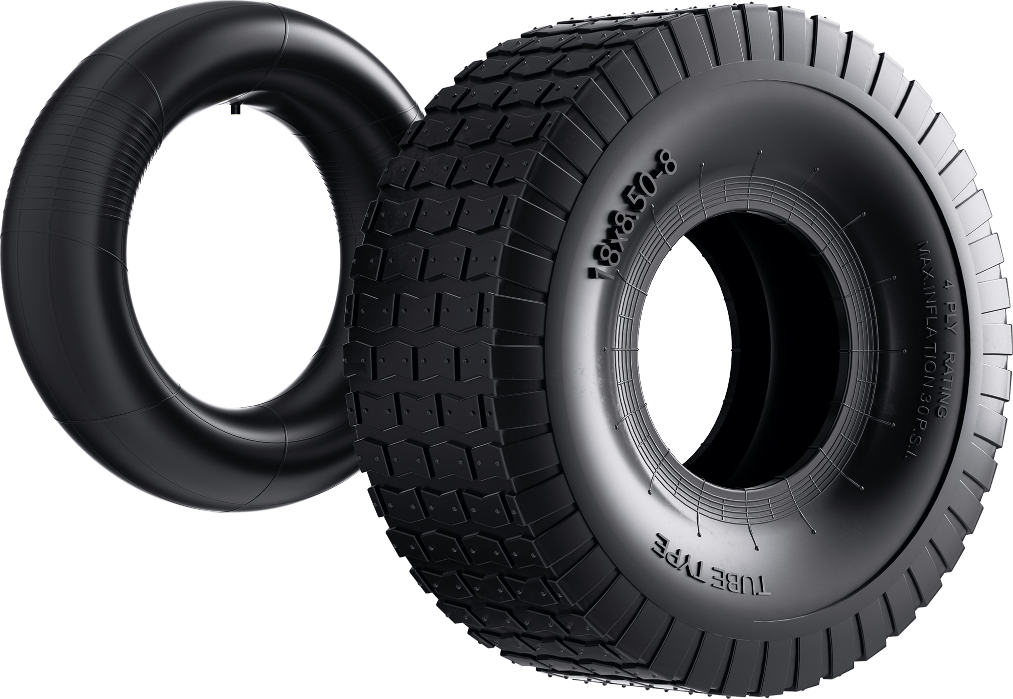 Pneumatiky Wiltec pre kosačky s pojazdom 18x8.50-8 4pr s vnútornou dušou a uhlovým ventilom Kompletné koleso trávnikového traktora