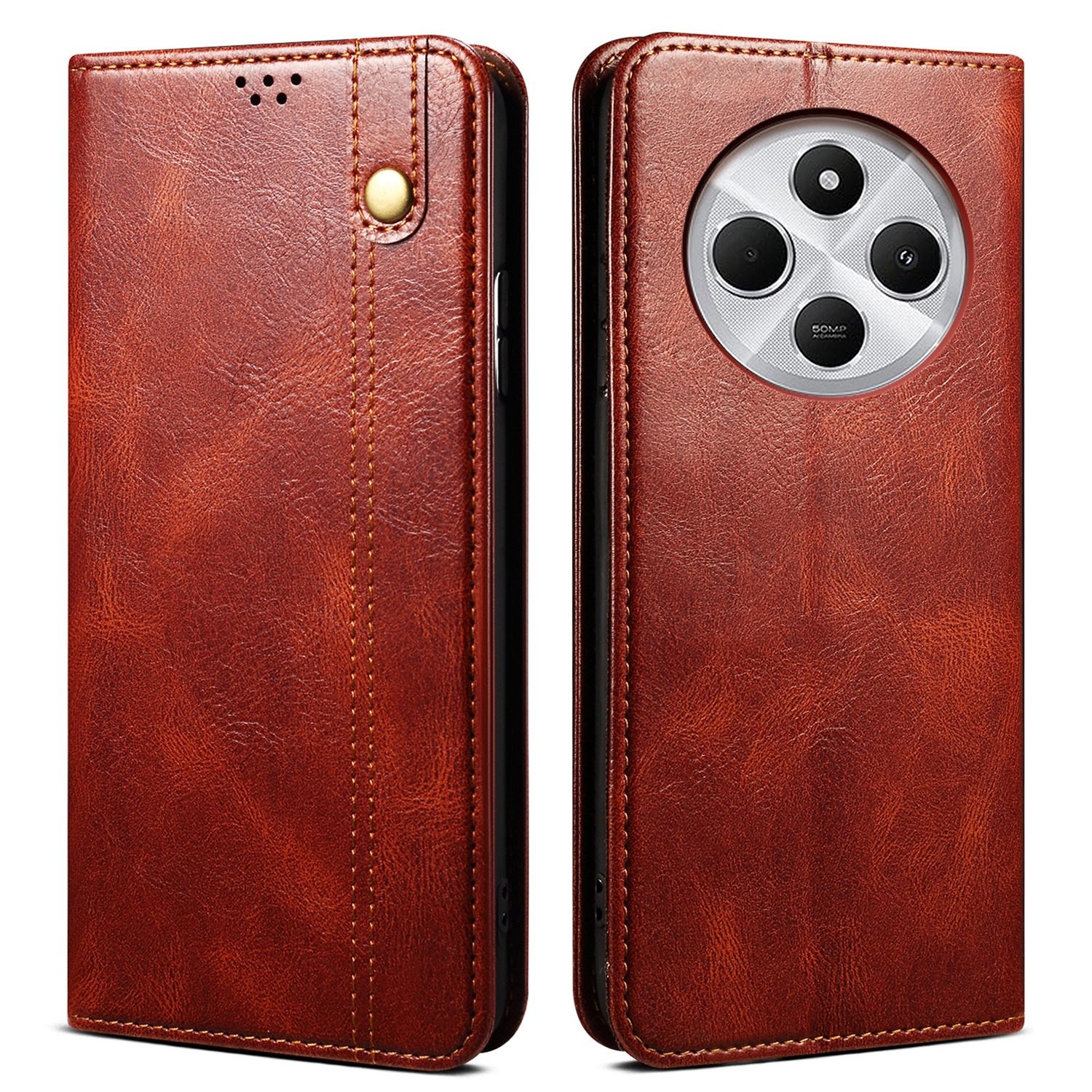 TUUNKMUY Handyhülle Für Xiaomi Redmi 14C - Leder Flip Case Mit Kartenfach