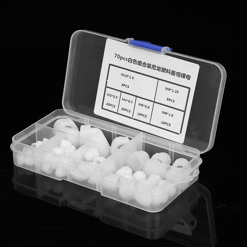 Cocosity Hutmutter, Kuppelmutter, Sechskantmutter, Hutmutter, Nylon-Hutmutter