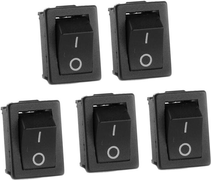 edi-tronic Wippschalter eckig klein SK21-101 - Menge: 5x Wippschalter 19,5x13mm