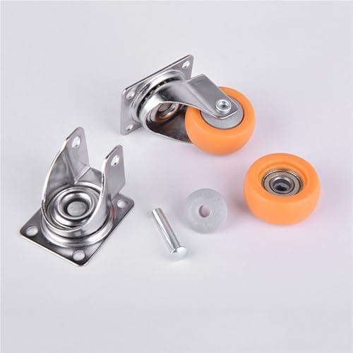 Markenlos Möbelrollen mit Nylon-Lenkrollen und Gummirädern, 1/1,25/1,5/2 Zoll für Einkaufswagen (B, 2 Zoll)