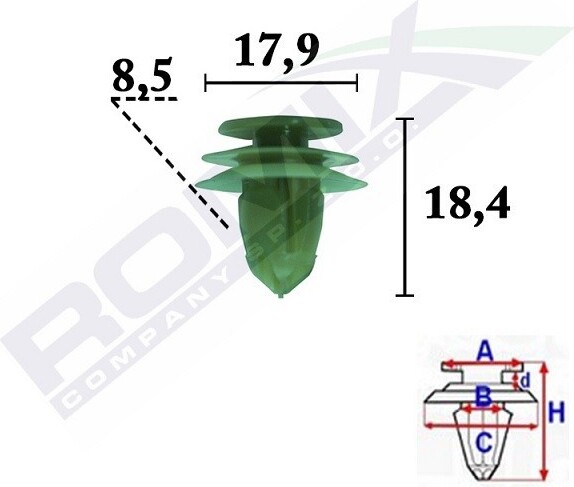 10x ROMIX C70344 Clip Zier- / Schutzleiste