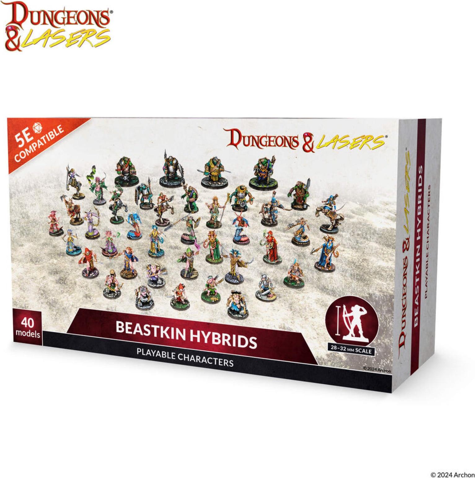 Archon Studio Dungeons & Lasers Miniatures: BEASTKIN HYBRIDS: PLAYABLE CHARACTERS DNL0088