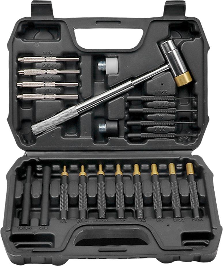 TWO TREES 21-teiliges Stanzwerkzeug-Set, doppelseitiger Kupferhammer-Stanzsatz, mechanische Wartungswerkzeuge, Meißel-Stiftstanzsatz