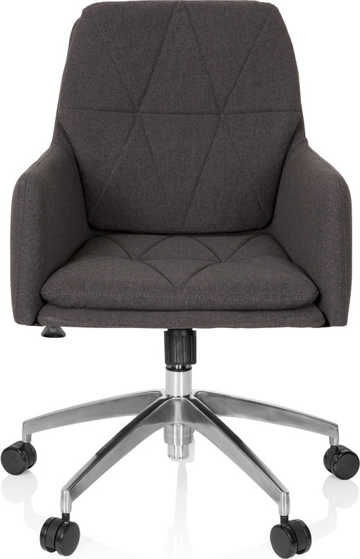 hjh OFFICE Home Office Kancelárska stolička SHAKE 350 Kancelárska stolička s podrúčkami Látková otočná stolička