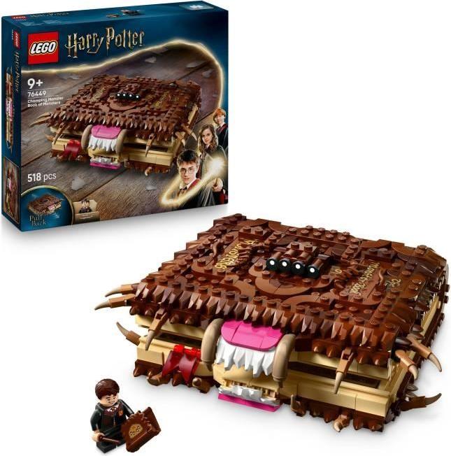 LEGO Harry Potter Monštruózna kniha monštier, stavebnice s 518 dielmi, realistická funkcia hryzania, autentické detaily, hračka pre chlapcov od 9 rokov