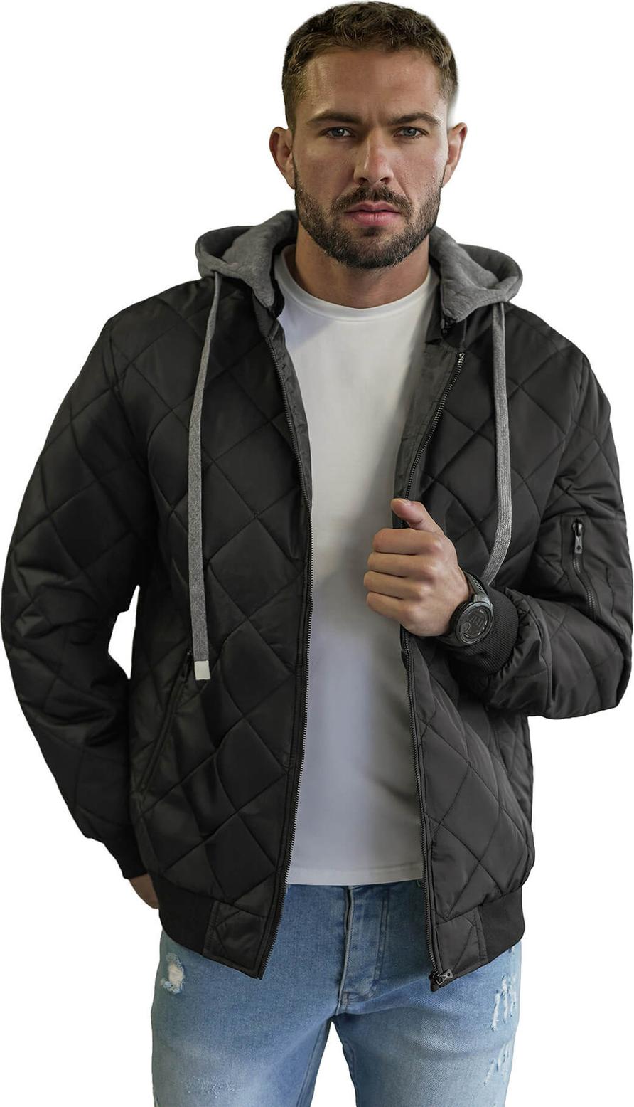 Herren Jacke Schwarz OZONEE JS/8M986/392Z XL