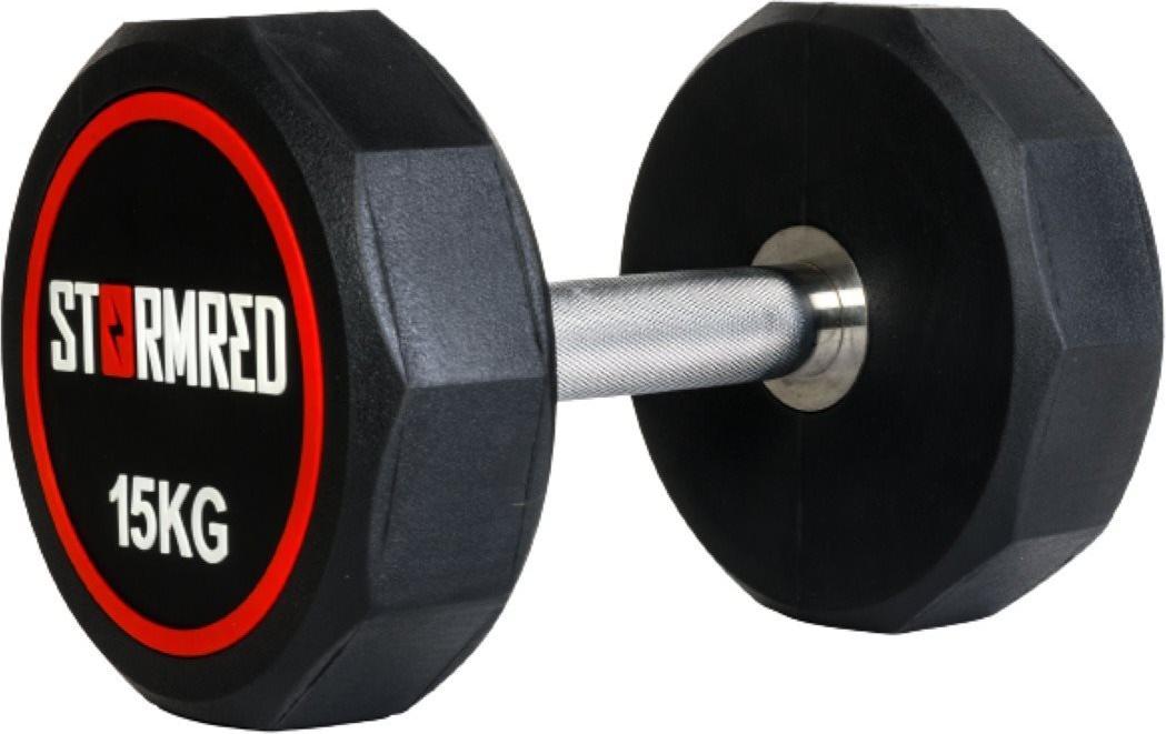Stormred gummierte Kurzhantel 15 kg