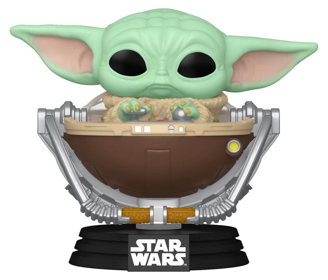 Funko Star Wars: The Mandalorian and Grogu POP! Vinyl Wackelkopf-Figur Grogu in Pram 9 cm 904513