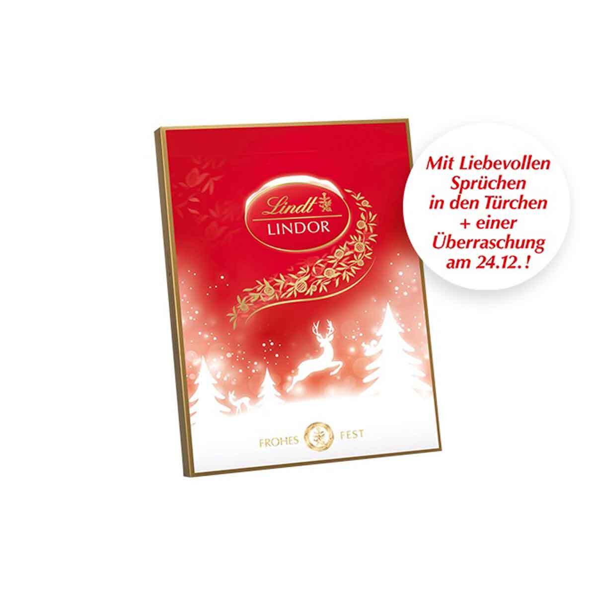 Lindt Lindor Adventný kalendár plnený čokoládou 290g