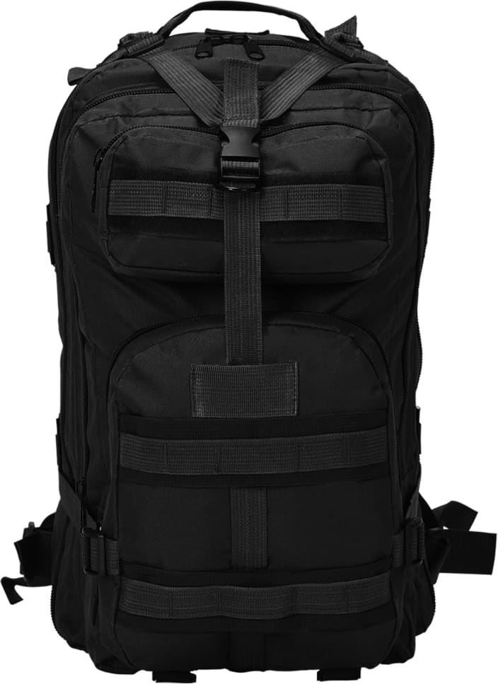 Sac De Sport Style Militaire 90L - Oxford Résistant, 3 En 1 (sport/bandoulière/dos), Poches Multiples - Noir