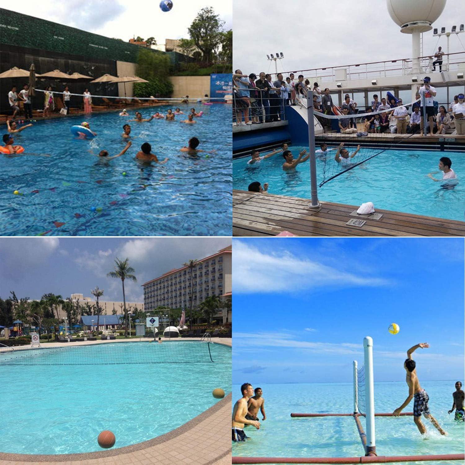 Markenlos Zusammenklappbares Volleyballnetz - Offizielle Standardgröße - Innen Außen - Strand Sportnetz mit Tragetasche - 9,5m x 1m