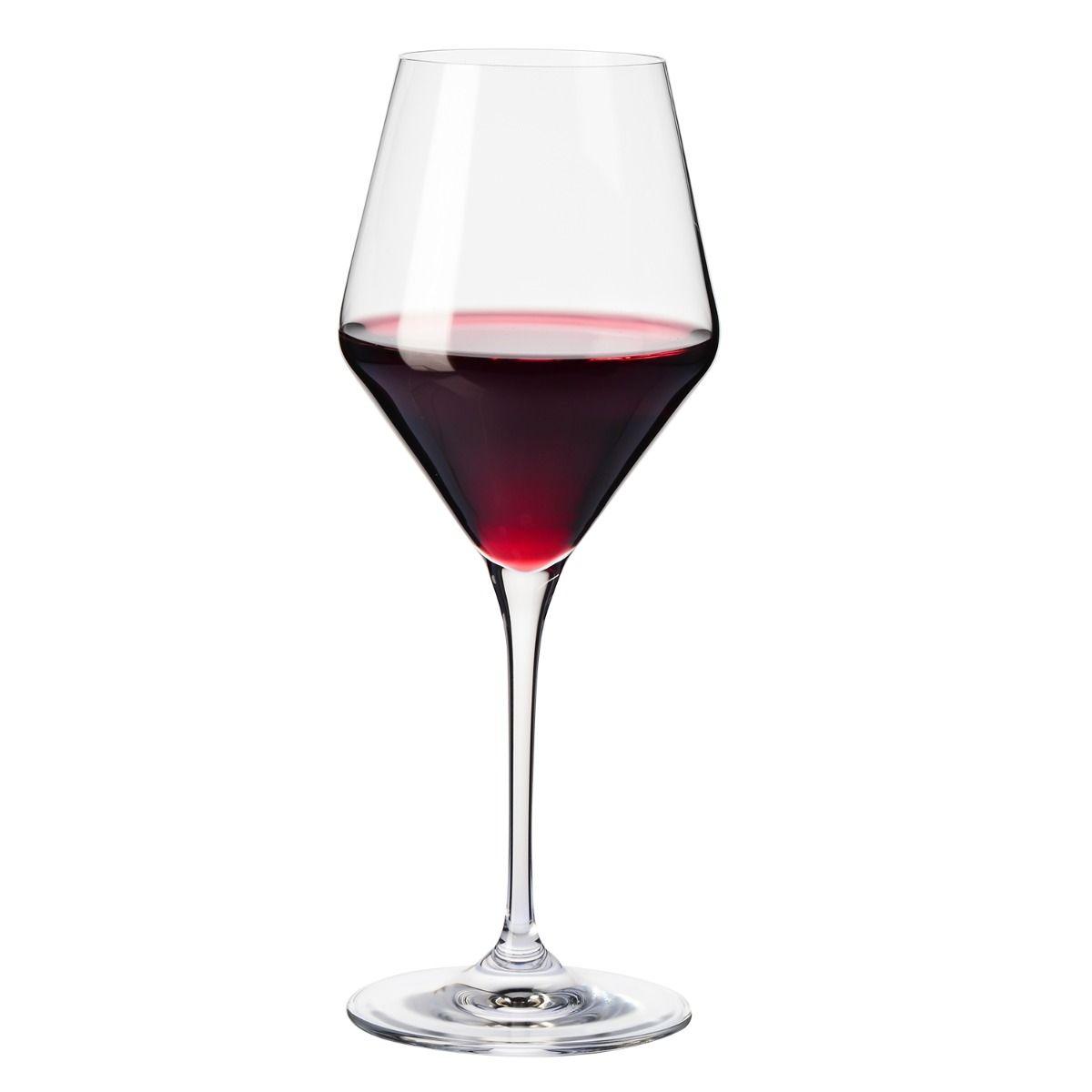 Krosno Glass KROSNO Ray Rotweingläser, 4er-Set, 450 ml
