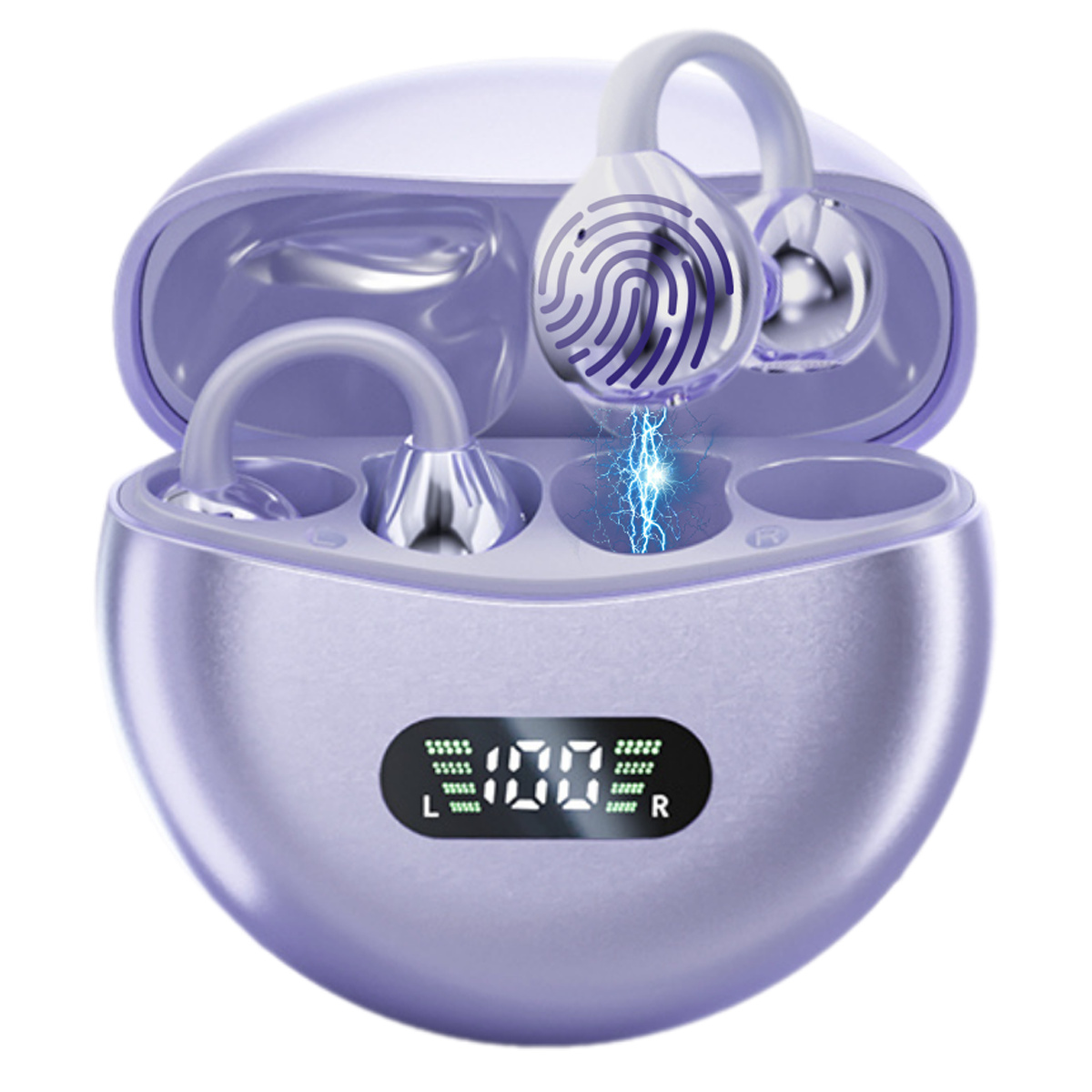 Sross Bluetooth Kopfhörer, Open Ear Kopfhörer, Sport Kopfhörer, Bluetooth 5.4 Sport-Kopfhörer( Offenes Ohrclip-Design , HiFi Stereo, 60 Std Laufzeit, IPX4