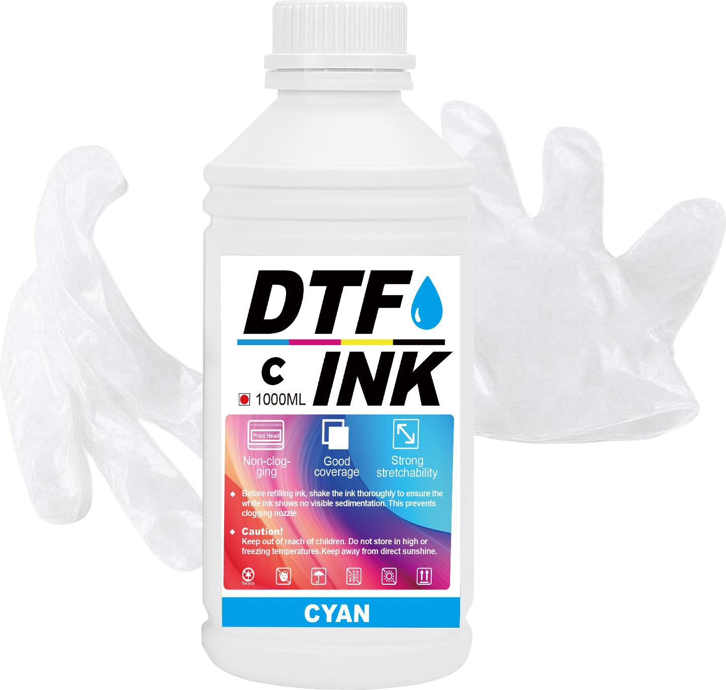 TWO TREES 1000ml DTF Druckfarbe (Cyan) – Für Epson Drucker und Textildruck