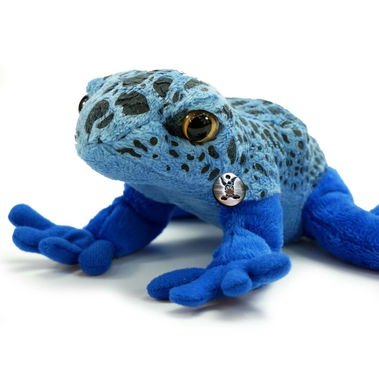 Kuscheltiere*biz Frosch Kuscheltier blauer Pfeilgiftfrosch Amphibien Plüschtier TITUS KT531654