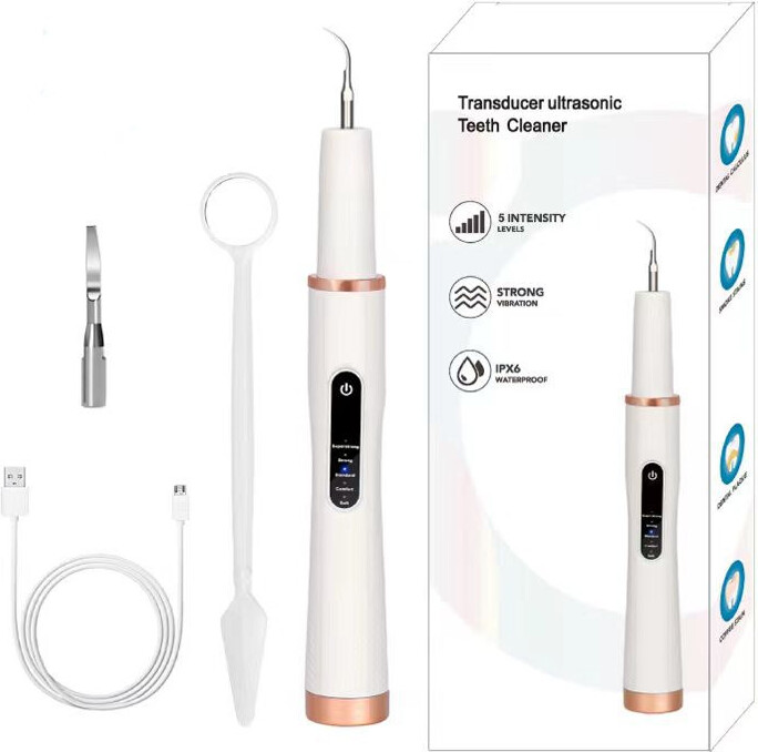 INF Ultrazvukový odstraňovač zubného kameňa – zubný kameň si odstráňte sami biely
