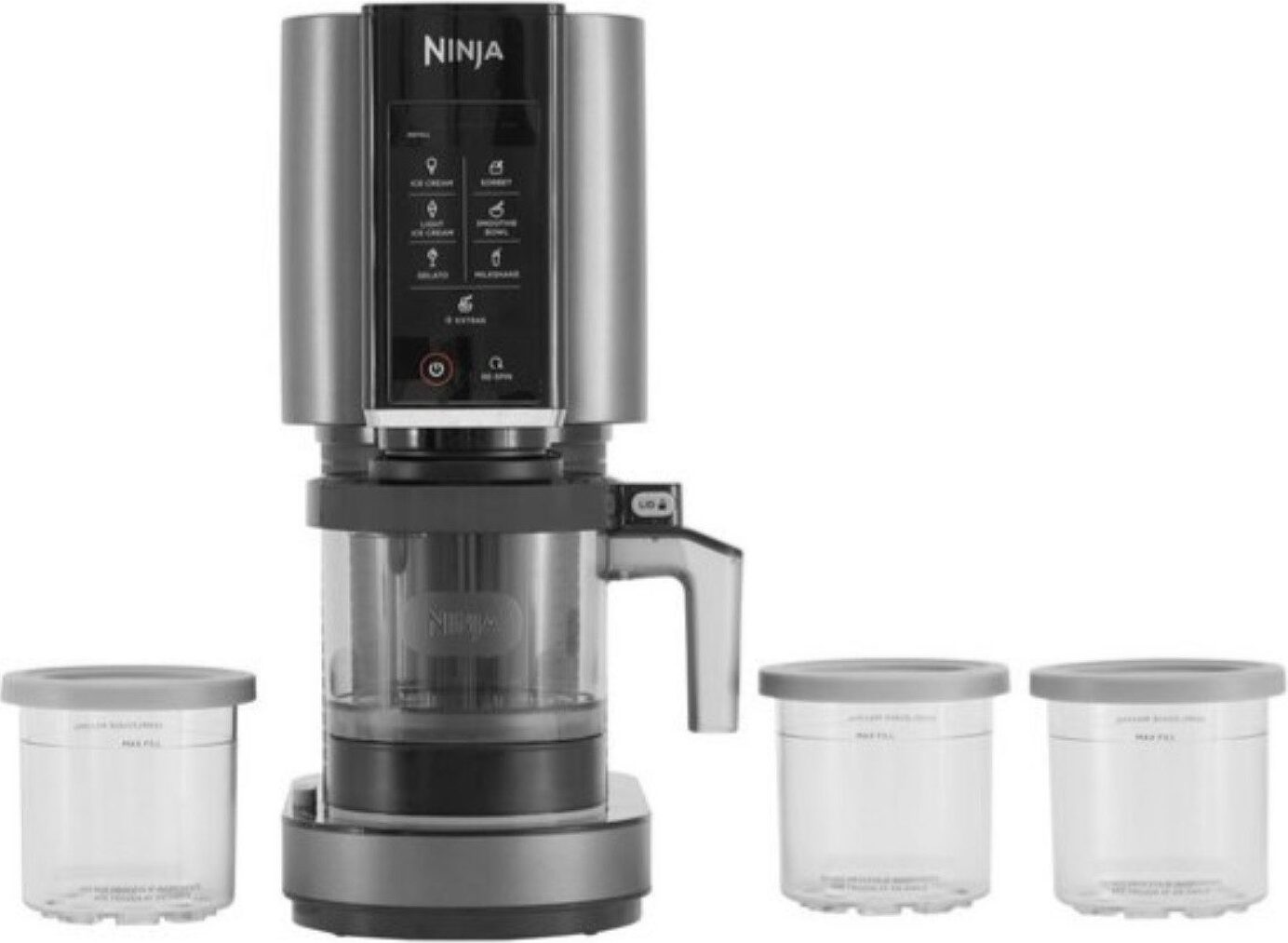 NINJA Eismaschine CREAMi Eismaschine & Dessertmaschine mit 3 Behältern, 7 Progr., 1,40 l, Speiseeismaschine Eisbereiter, Speiseeismaschine