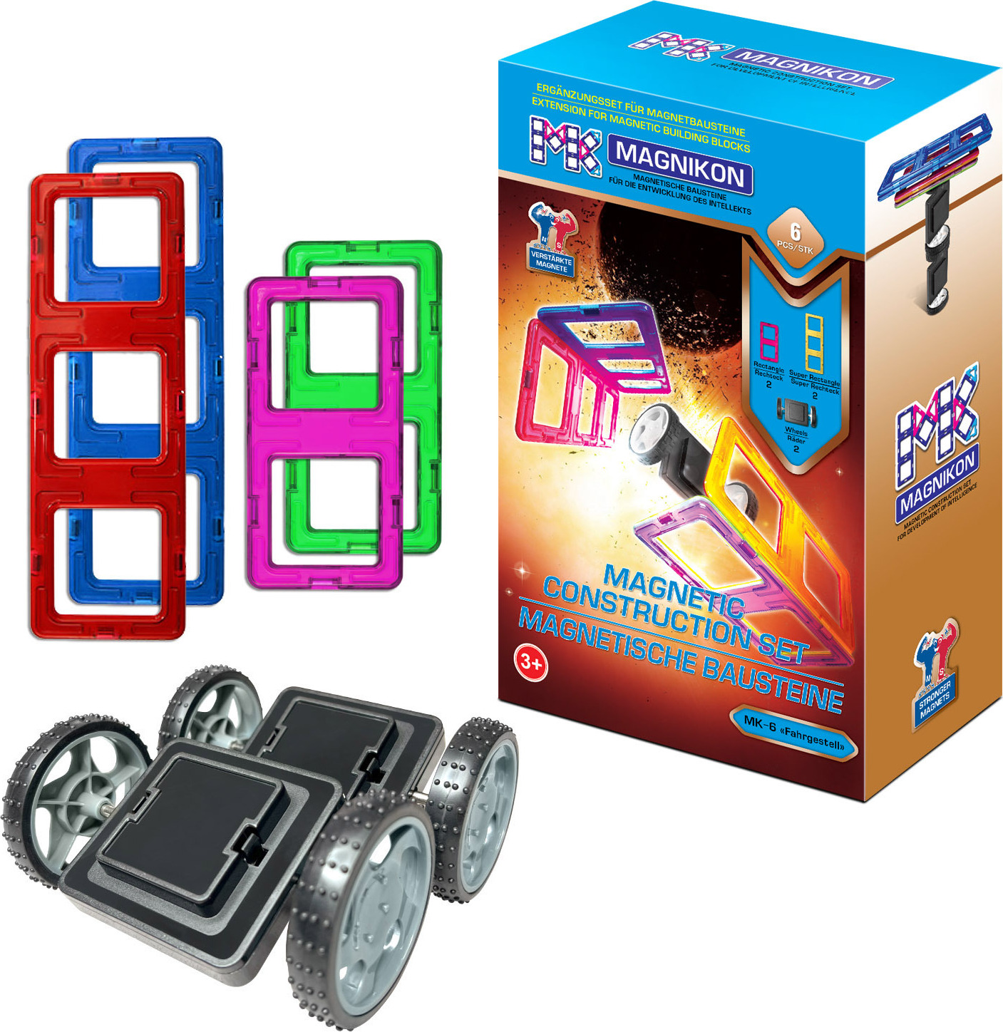 Magnikon Fahrgestell Superrectangle-2 Rectangle-2 Wheels-2
