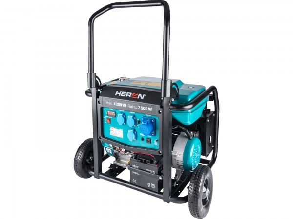 Heron 8896145 benzínový generátor 17HP/8,2kW, podvozok, elektrický štart