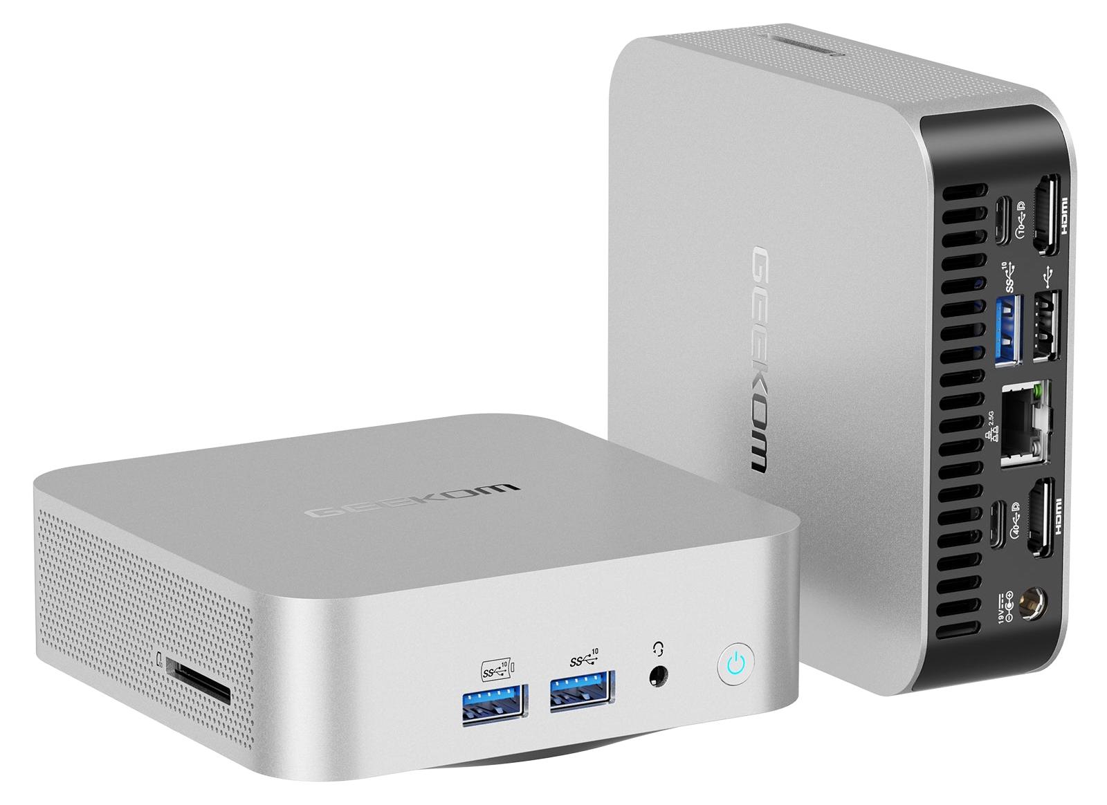 Geekom A8 Mini PC AMD Ryzen 7 8745HS 16GB DDR5 RAM 1TB SSD Radeon 780M USB 4.0 Win 11 Pro Bildbearbeitung Videoschnitt Workstation - BuyPlugGo