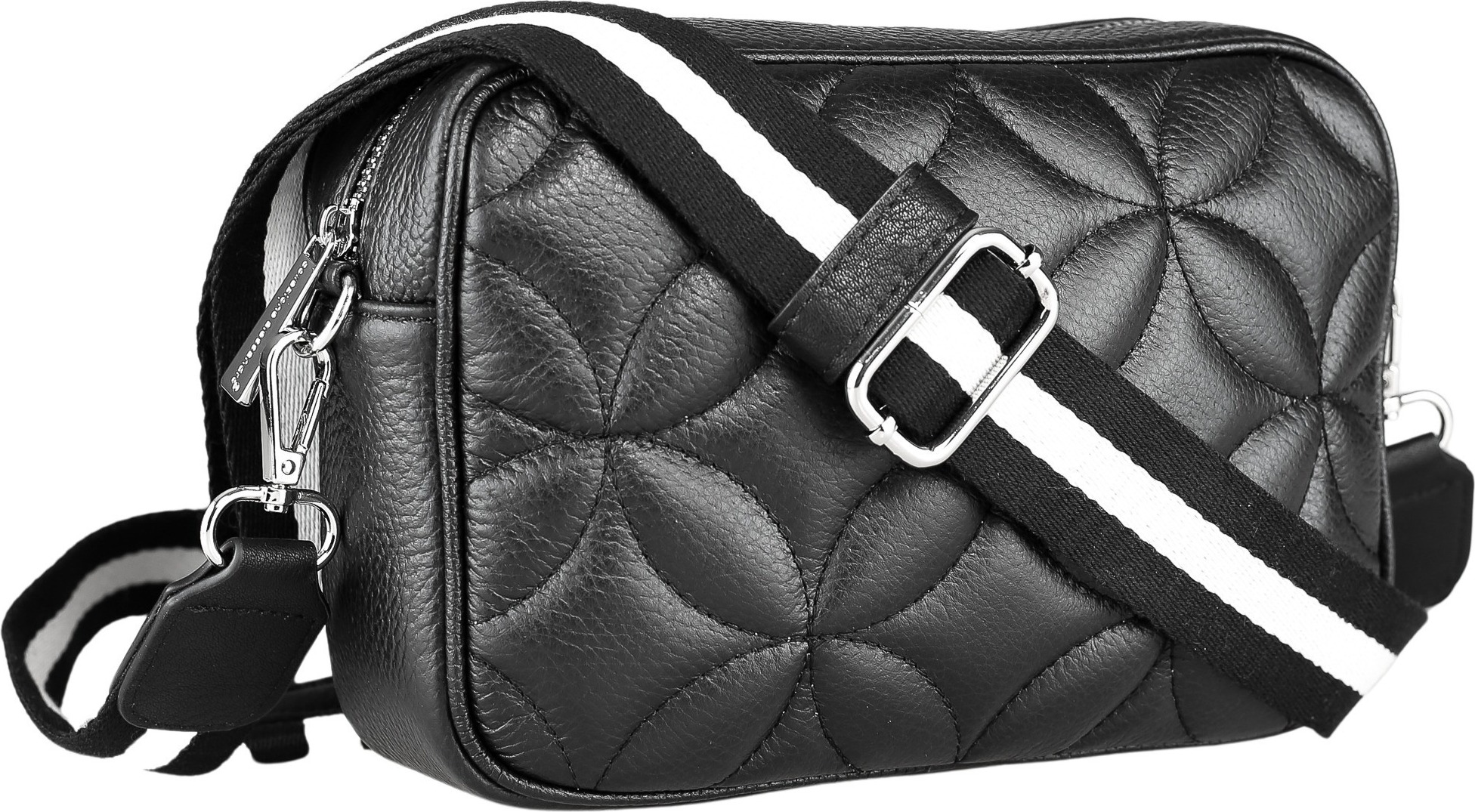 Umhängetasche Midnight Blossom aus italienischem Leder von collezione alessandro