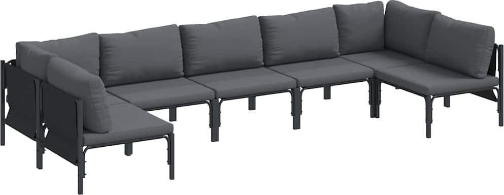 vidaXL Záhradná sedacia súprava antracitová oceľ