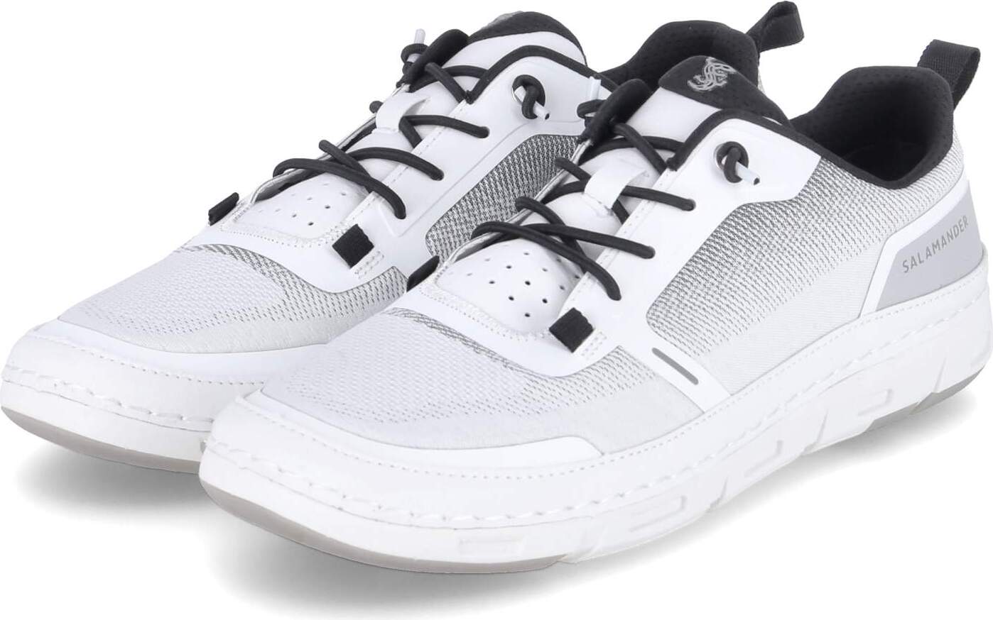 Salamander Herren Slip-On-Sneaker Weiß Grau Textil Synthetik Größe: 44