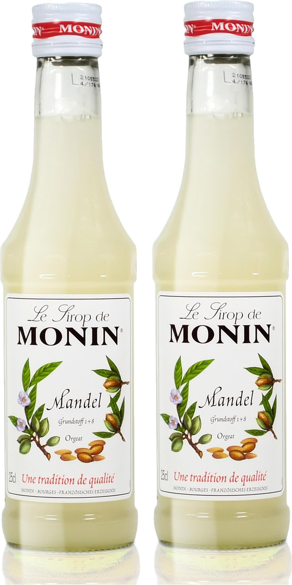 2x Monin Mandel Sirup, 250 ml Flasche