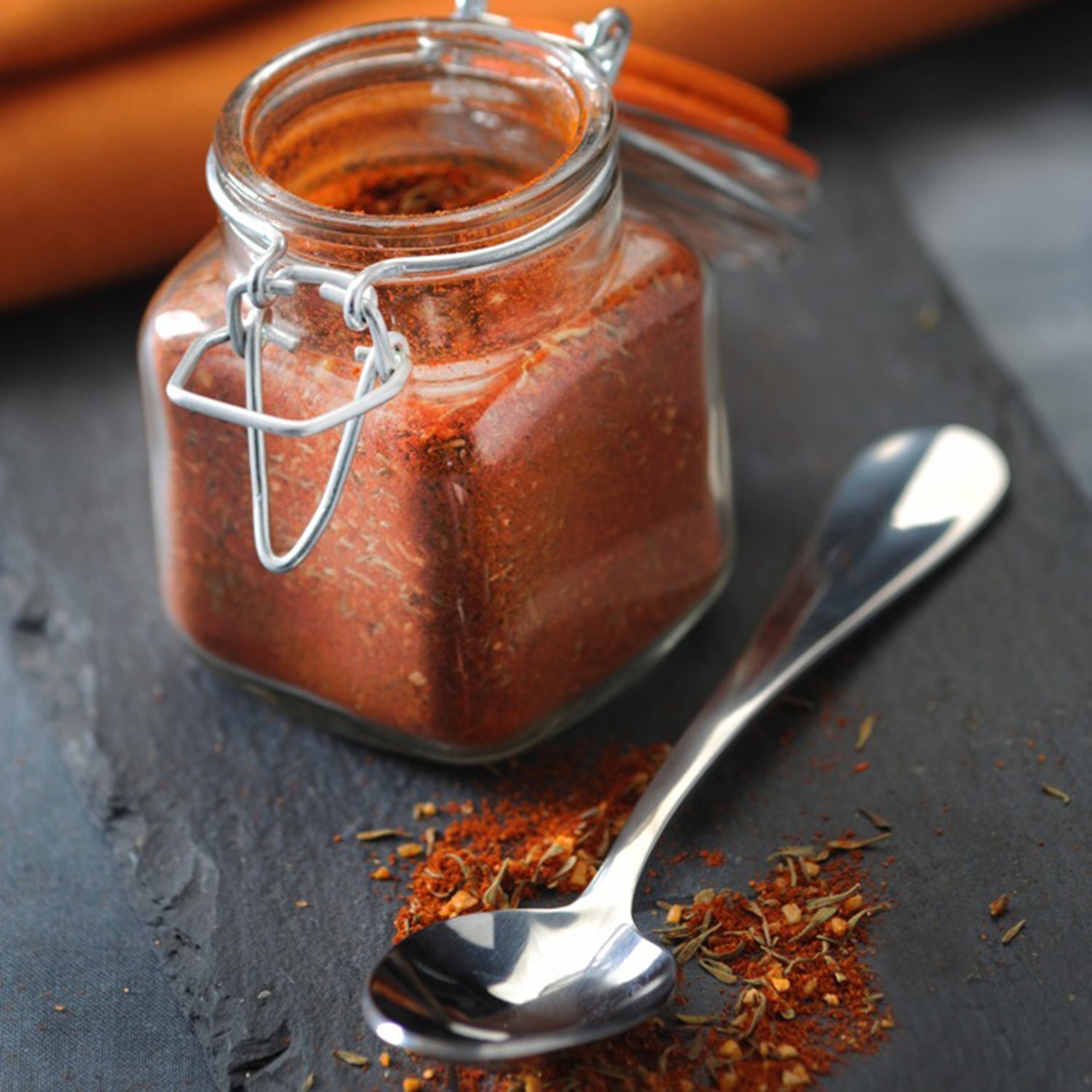 KILNER 6 Gewürzglaser mit Bügelverschluss im Holzkasten Set 0025.807