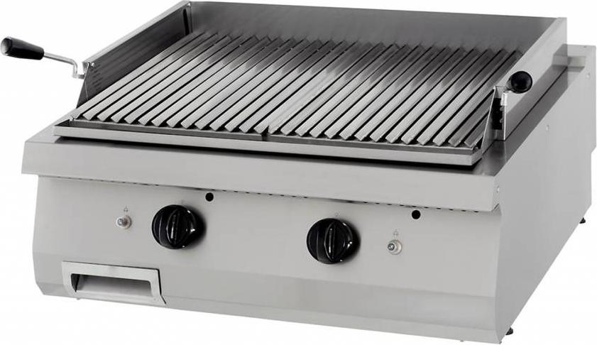 Maxima - Gastro Heavy Duty gril z lávového kameňa - dvojplatnička - hĺbka 70 cm - plyn