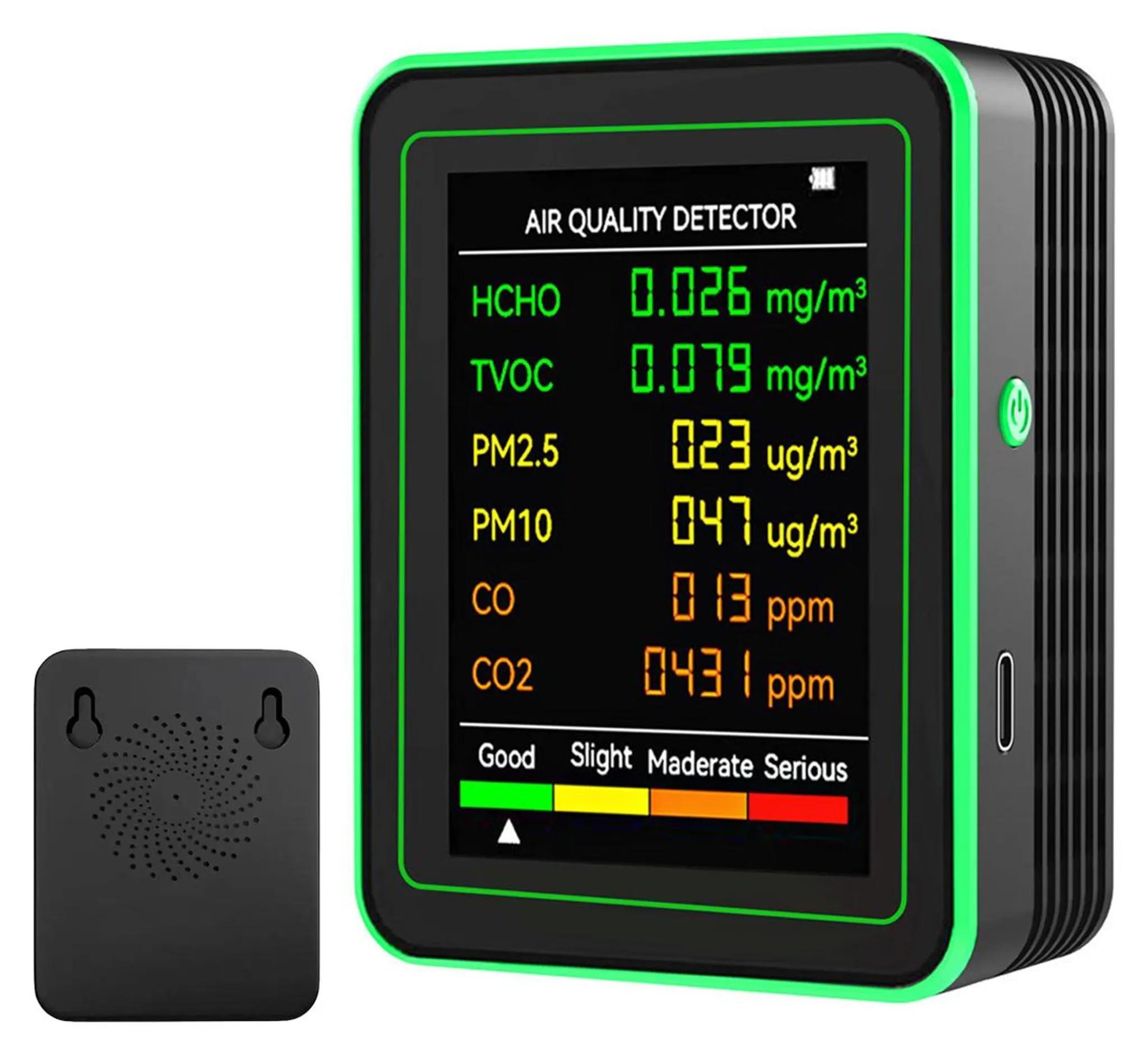 Digitaler Luftqualitätsmonitor Für Auto & Zuhause – PM1.0, PM2.5, PM10, AQI, Temperatur & Feuchtigkeit Mit TFT-Farbdisplay