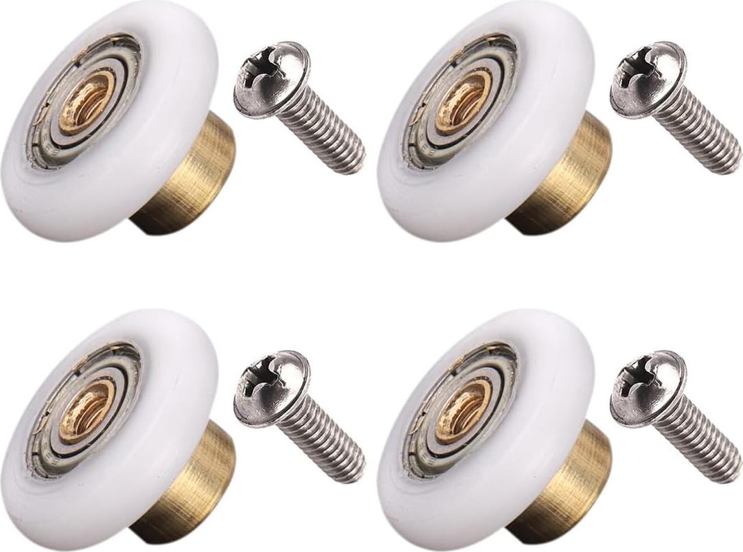 Fokelyi 4 Stück Duschtürrollen und Gleiträder -19mm KAU-ED-LYS-PH-20251024-147